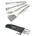 3 PC Stainless Steel BBQ Tool Set